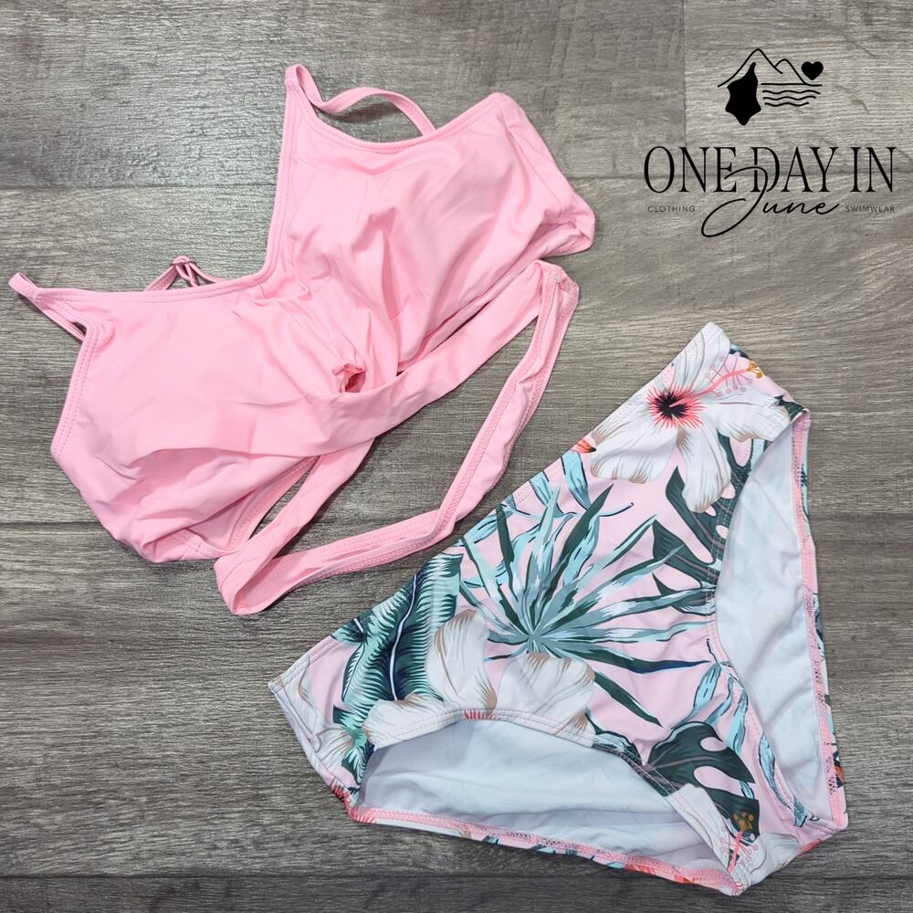 Charmo Cross Front Bikini Swimsuit Size 15-16Y